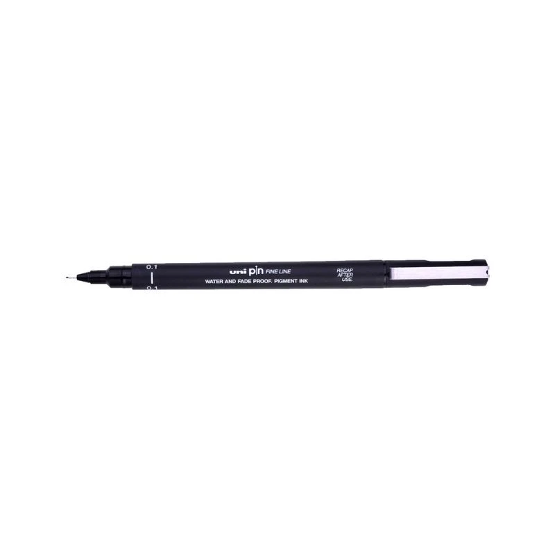 Uni-ball PIN 0.1–200 fineliner crni profesionalni marker sa pigmentnim mastilom otporan na vodu i bledenje za tehničko crtanje, ilustraciju i dizajn