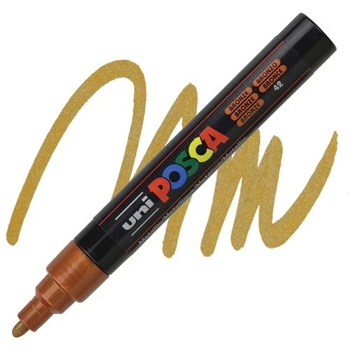 UNI POSCA marker PC-5M Medium 1.8–2.5 mm – metalic bronze 42