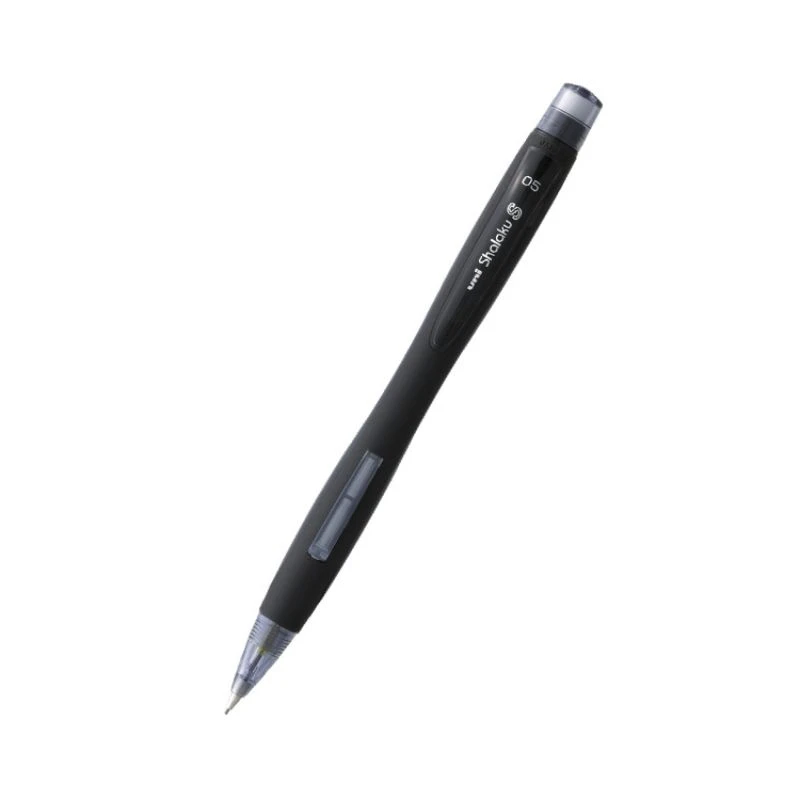 UNI Shalaku S tehnička olovka M5-228 0.5 mm crna za svakodnevno pisanje i precizne beleške sa bočnim mehanizmom za izbacivanje mine i ergonomskim gumiranim gripom