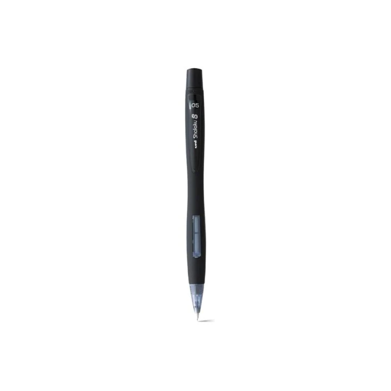 UNI Shalaku S tehnička olovka M5-228 0.5 mm crna za svakodnevno pisanje i precizne beleške sa bočnim mehanizmom za izbacivanje mine i ergonomskim gumiranim gripom