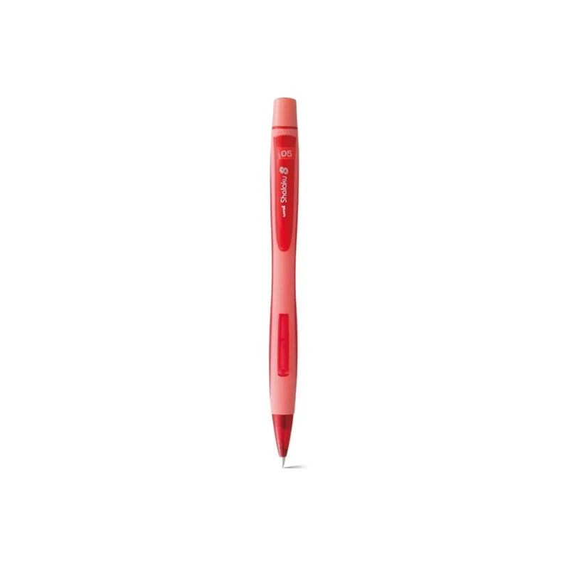 UNI Shalaku S tehnička olovka M5-228 0.5 mm crvena za svakodnevno pisanje i precizne beleške sa bočnim mehanizmom za izbacivanje mine i ergonomskim gumiranim gripom