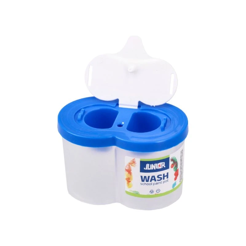 Wash SD Junior čaša za likovno – mala dupla, 10x6,5x6,5 cm, 4 boje (plava, zelena, žuta, crvena)