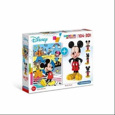 Clementoni Puzzle 104+3D model Mickey