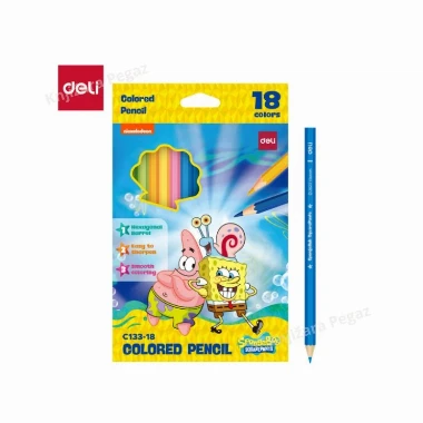 DELI Drvene bojice Sunđer Bob, set 1/18