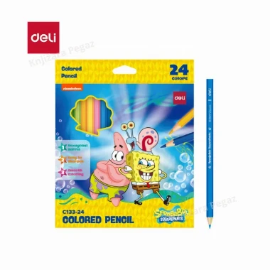 DELI Drvene bojice Sunđer Bob, set 1/24