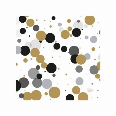 DUNI Salvete 33x33cm 1/20 Festive Bubbles black