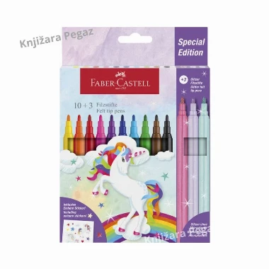 Faber-Castell Flomasteri Castle 1/10+3 Unicorn