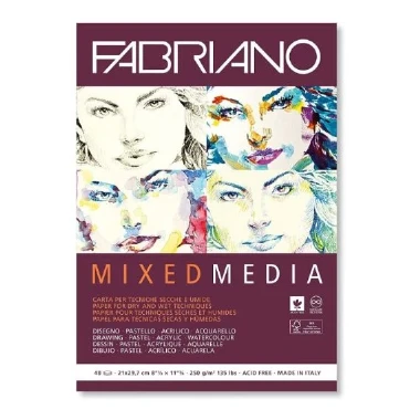 FABRIANO Blok Mixed Media 21x29.7cm 40L/250g 19100381