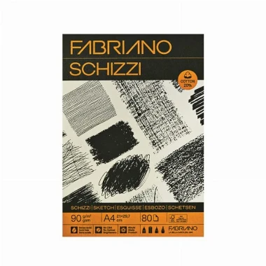 FABRIANO Blok Schizzi A4 80l 90g F19100716