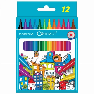 Flomaster školski 12 boja Connect