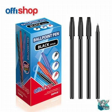 OffiShop Hemijska olovka jednokratna crna OF020