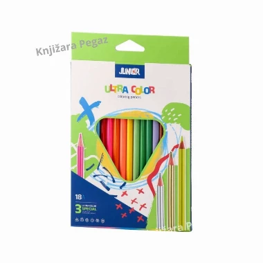 JUNIOR Ultra Color drvene bojice 15+3K 130206