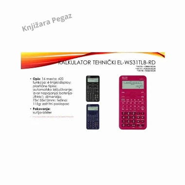 Kalkulator Sharp EL-W531TLB-BK