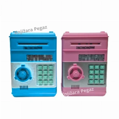 Kasica za decu sef - bankomat plava/roze