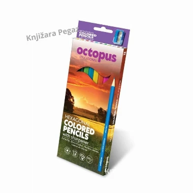 Octopus drvene bojice 1/12 + zarezač UNL-0359