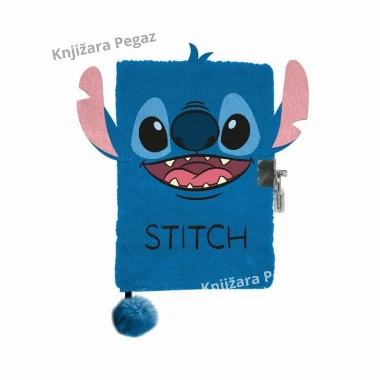 PASO Stitch plišani dnevnik sa ključem DS23BN-3676