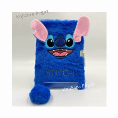 PASO Stitch plišani dnevnik sa ključem DS23BN-3676