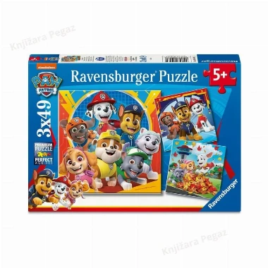 Ravensburger puzzle-Paw Patrol 3x49, 5+ RA05048