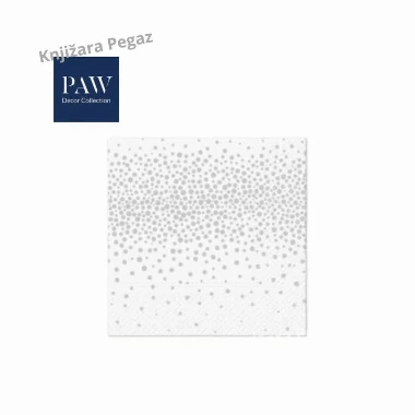 Salvete PAW lux confetti silver 33x33 1/20