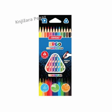 TARGET Ergo trougaone drvene bojice 1/12 27819