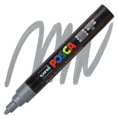 UNI Marker POSCA Medium PC-5M metalik silver 26