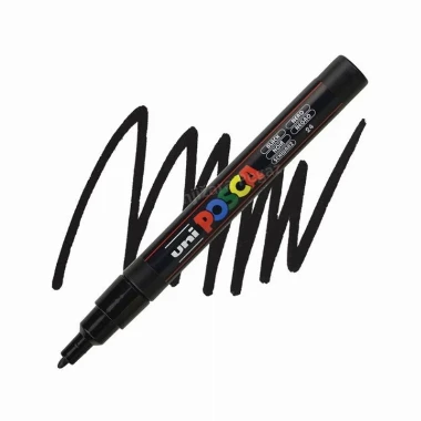UNI POSCA PC-3M marker - crni (black) 24