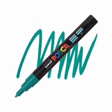 UNI POSCA PC-3M marker-petrolej (emerald green) 31