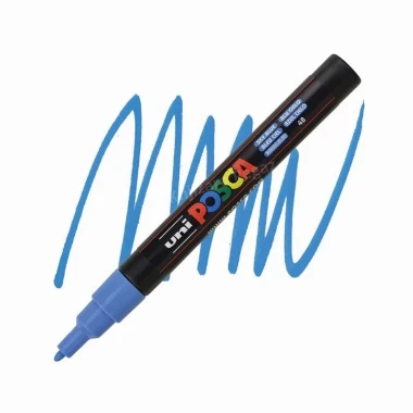 UNI POSCA PC-3M marker - plavo nebo (sky blue) 48